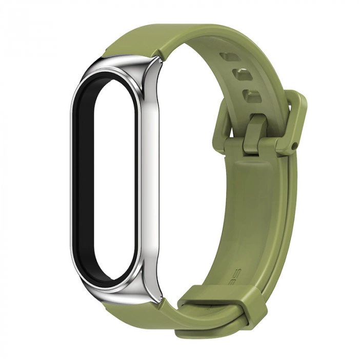Ремешок MiJobs с металлической капсулой для Xiaomi Mi Band 7 Зелёный